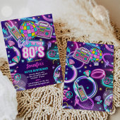 Terug naar de 80s Neon Disco 40e verjaardag Kaart
