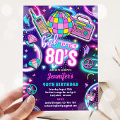 Terug naar de 80s Neon Disco 40e verjaardag Kaart