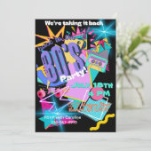 Terug naar de 80's Party Invitation (Staand voorkant)