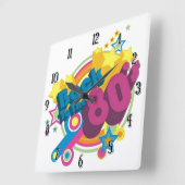 Terug naar de 80s Retro 80s wandklok (Hoek)