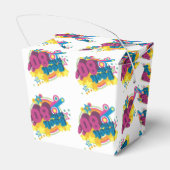 Terug naar de 80's Retropatrospatroon voor gebruik Bedankdoosjes (Achterkant)