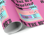 Terug naar de 80's terugspoelen cadeaupapier (Rol Hoek)