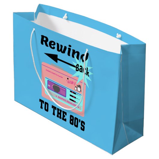 Terug naar de 80's terugspoelen groot cadeauzakje (Achterkant Gekanteld)