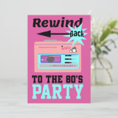 Terug naar de 80's terugspoelen kaart (Staand voorkant)