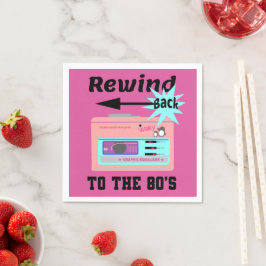 Terug naar de 80's terugspoelen servet