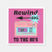 Terug naar de 80's terugspoelen servet (Voorkant)