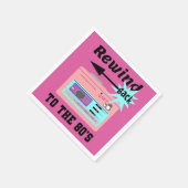 Terug naar de 80's terugspoelen servet (Hoek)