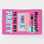 Terug naar de 80's terugspoelen spandoek (Horizontaal)