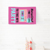 Terug naar de 80's terugspoelen spandoek (Insitu)