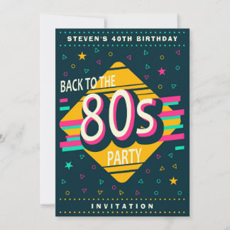 Terug naar de 80's Verjaardagsfeestje Kaart