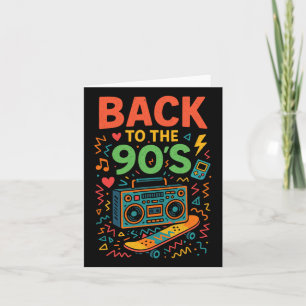 Terug naar de 90's - 90s Retro Vintage Old School  Kaart