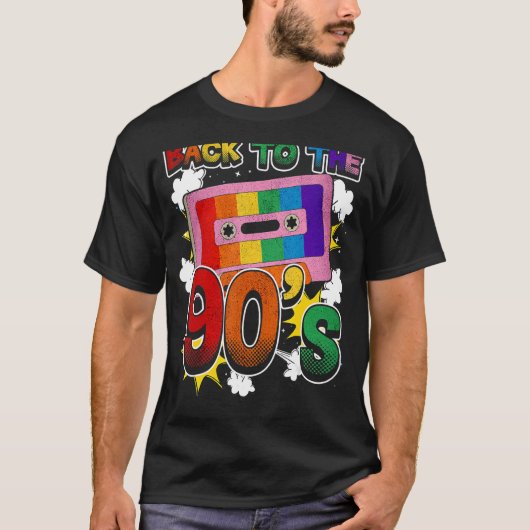 Terug naar de 90s Disco Radio en Techno Era Vin T-shirt (Voorkant)