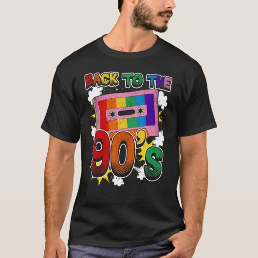 Terug naar de 90s Disco Radio en Techno Era Vin T-shirt (Voorkant)