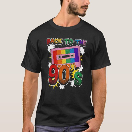 Terug naar de 90s Disco Radio en Techno Era Vin T-shirt (Voorkant)