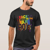 Terug naar de 90s Disco Radio en Techno Era Vin T-shirt (Voorkant)