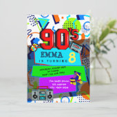 Terug naar de 90s feest uitnodiging (Staand voorkant)