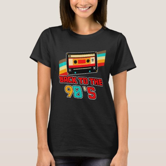 Terug naar de 90s Retro Cassette T-shirt (Voorkant)