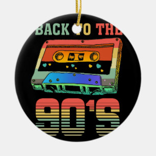 Terug naar de 90s Retro Party 90er Cassette Keramisch Ornament