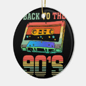 Terug naar de 90s Retro Party 90er Cassette Keramisch Ornament (Links)