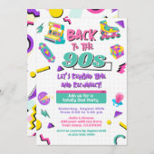 Terug naar de 90s reünie uitnodiging (Voorkant / Achterkant)