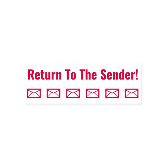 "Terug naar de afzender!" & enveloprubberen stempe Zelfinktende Stempel (Design)