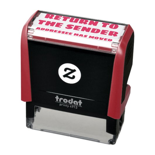 "TERUG NAAR DE AFZENDER" "GEADRESSEERDE IS VERHUIS  ZELFINKTENDE STEMPEL (Product)