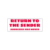 "TERUG NAAR DE AFZENDER" "GEADRESSEERDE IS VERHUIS  ZELFINKTENDE STEMPEL (Design)
