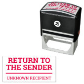 "TERUG NAAR DE AFZENDER", "ONBEKENDE ONTVANGER"  ZELFINKTENDE STEMPEL (In situ)
