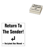 "Terug naar de afzender!" "Ontvanger is verhuisd" Rubberstempel (Gestempeld)