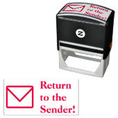 "Terug naar de afzender!" + Pictogram voor envelop Zelfinktende Stempel (In situ)