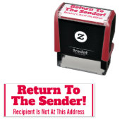 "Terug naar de afzender!" Rubber Stempel (In situ)