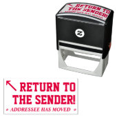 "Terug naar de afzender!" Rubber Stempel (In situ)