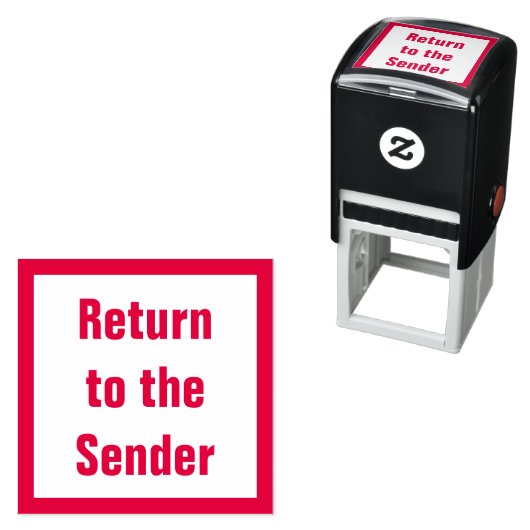 "Terug naar de afzender" Rubberen stempel (In situ)