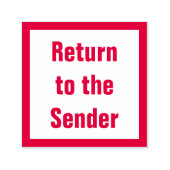 "Terug naar de afzender" Rubberen stempel (Design)