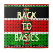 Terug naar de basis: Kenia Vlag-thema weefcultuur Tegeltje (Voorkant)