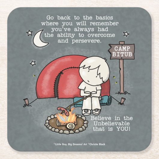 Terug naar de basiskennis kartonnen onderzetters (Voorkant)