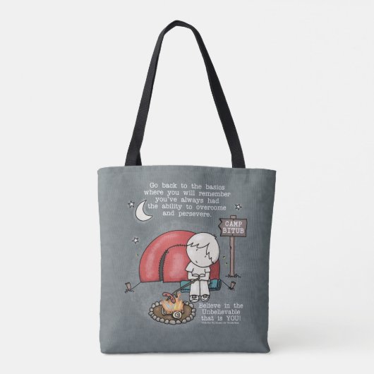 Terug naar de basiskennis tote bag (Achterkant)
