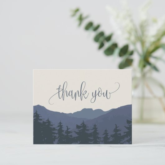 Terug naar de bergen Hartelijk dank Briefkaart (Staand voorkant)
