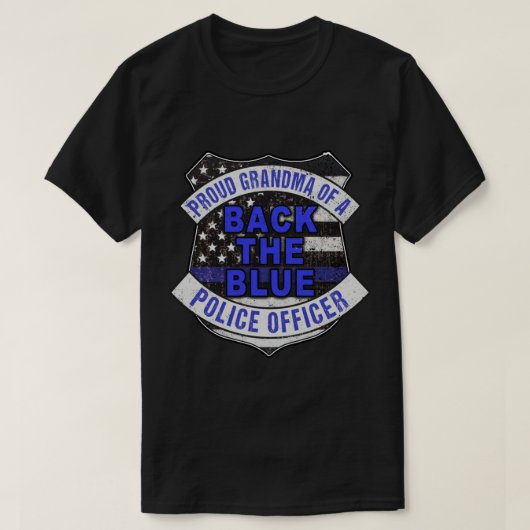 Terug naar de blauwe dun blauwe lijn rondom de pol t-shirt (Design voorkant)