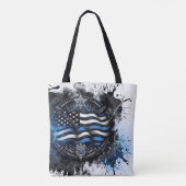 Terug naar de Blue Law Enforcement Canvas tas (Achterkant)