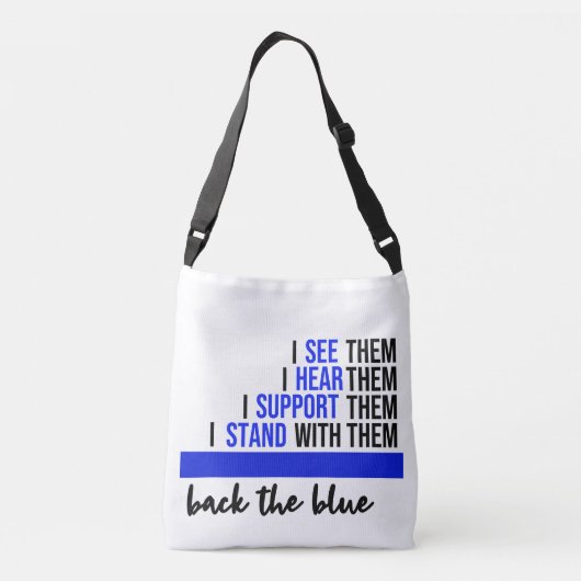 Terug naar de Blue Law Enforcement Canvas tas (Achterkant)