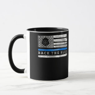 Terug naar de Blue Thin Blue Line American Flag Po Mok