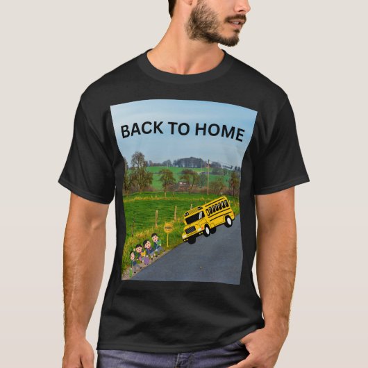TERUG NAAR DE BUS VAN DE THUISSCHOOL T-SHIRT (Voorkant)
