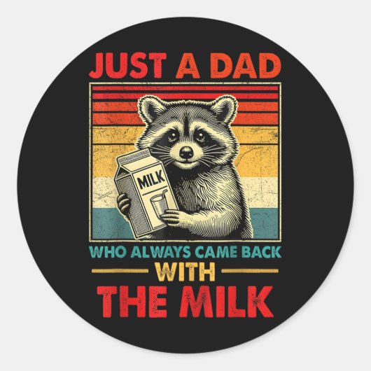 Terug naar de Dag van de Melkvaders Ronde Sticker (Voorkant)
