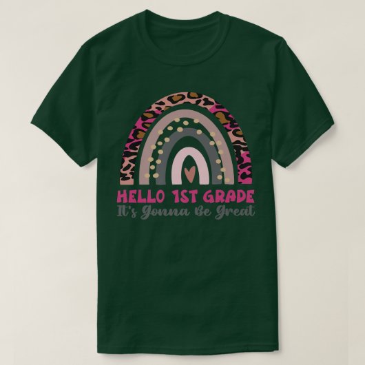 Terug naar de eerste graad eerste graad eerste dag t-shirt (Design voorkant)