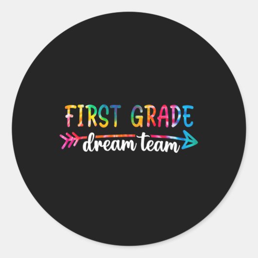 Terug naar de eerste klas van het studententeam ronde sticker (Voorkant)