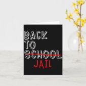 Terug naar de gevangenis Grappige student Terug na Kaart (Gele Bloem)