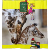 Terug naar de Giraffe van het Schoolgordijngordijn Douchegordijn (Voorkant)