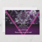 TERUG NAAR DE GLAM Girls Dance Party Invitation Kaart (Achterkant)