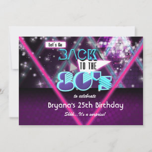 TERUG NAAR DE GLAM Girls Dance Party Invitation Kaart